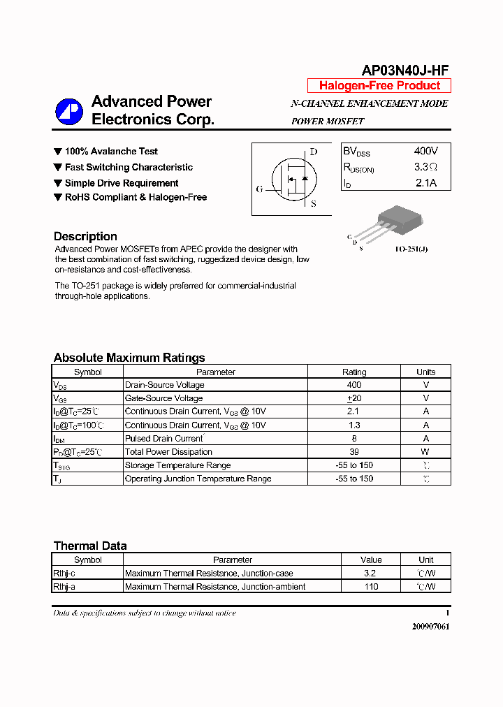AP03N40J-HF_6386295.PDF Datasheet