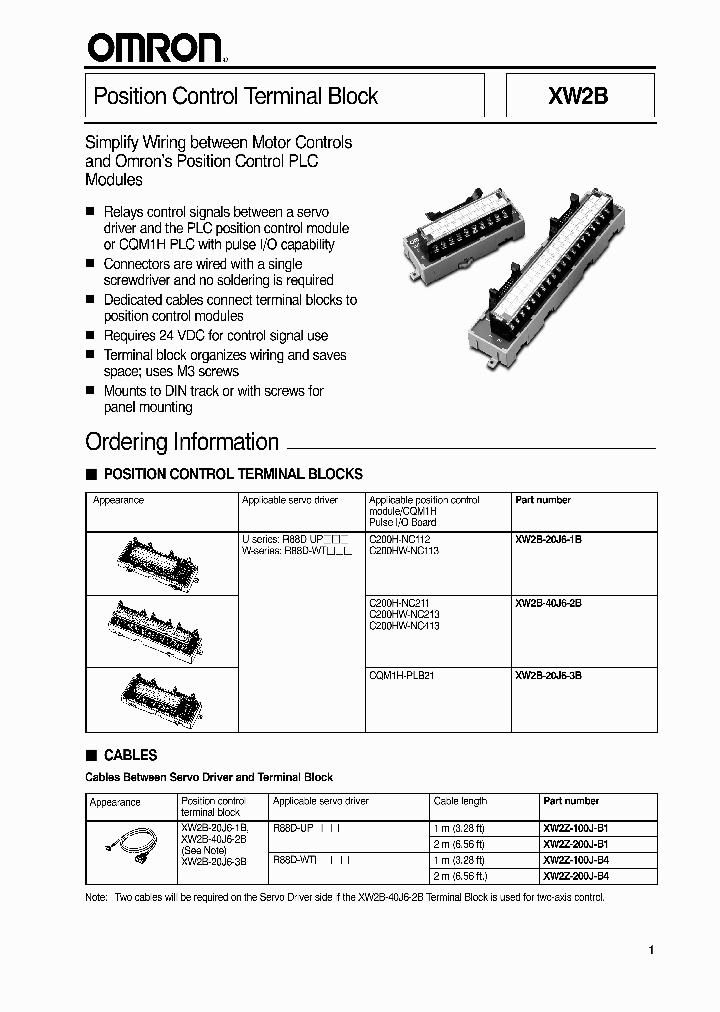 XW2Z-100J-B1_6386433.PDF Datasheet