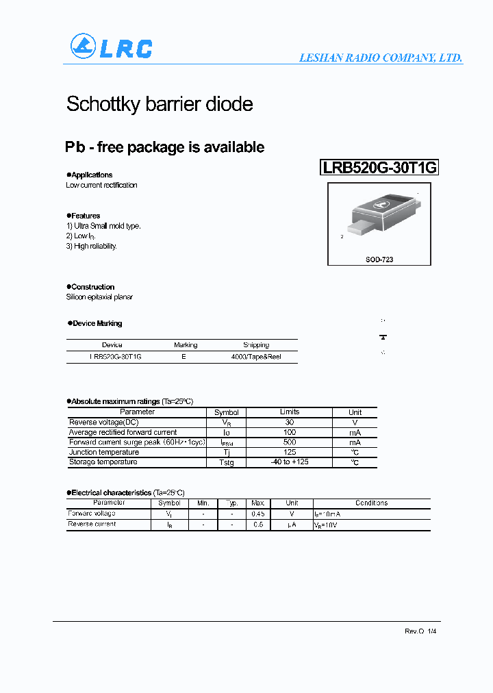 LRB520G-30T1G_6386720.PDF Datasheet