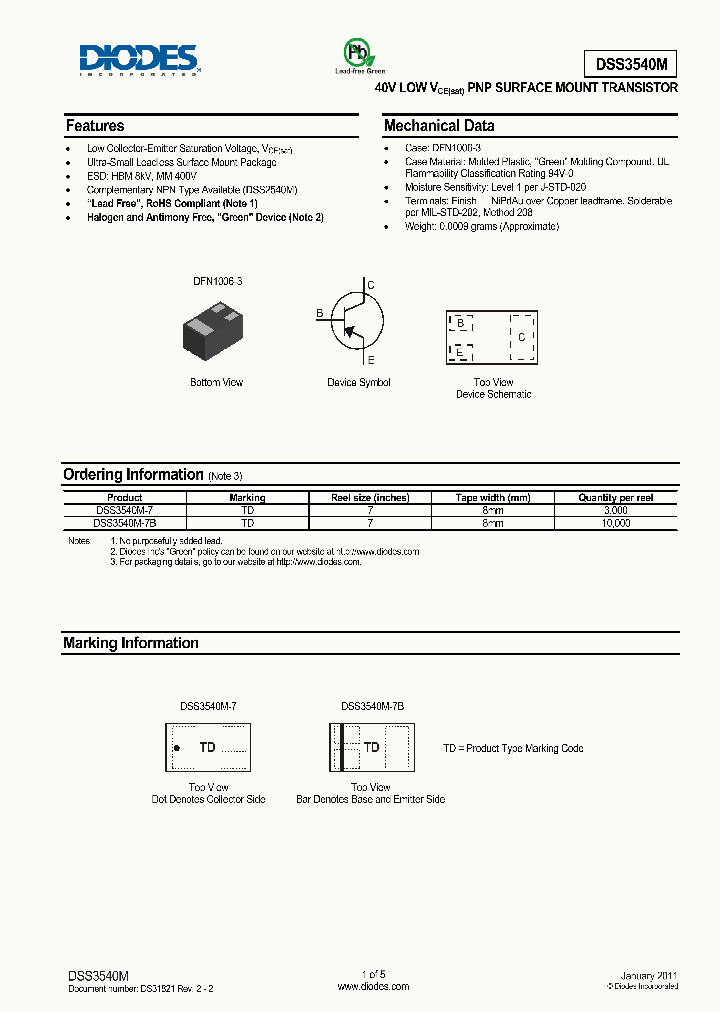 DSS3540M-7B_6394903.PDF Datasheet
