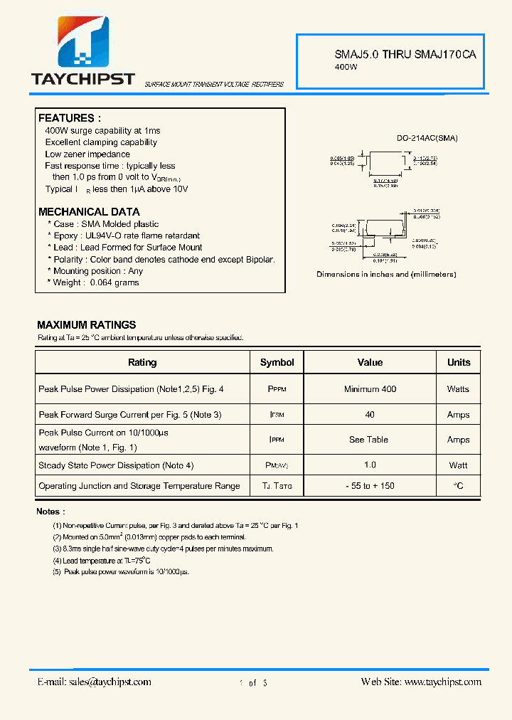 SMAJ50_6394730.PDF Datasheet