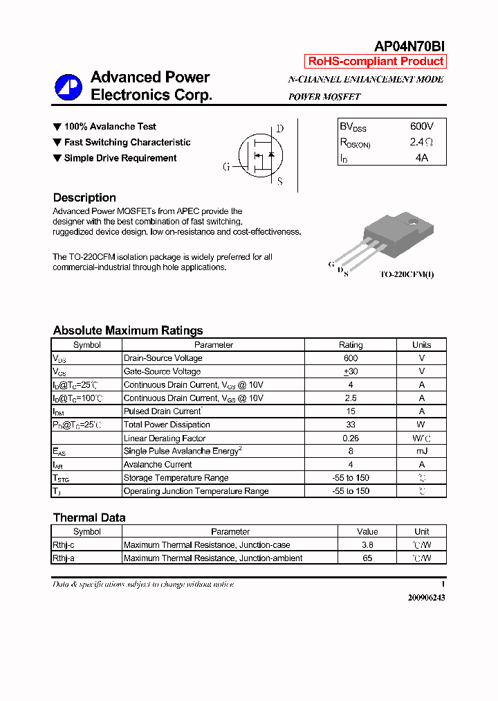 AP04N70BI09_6395281.PDF Datasheet