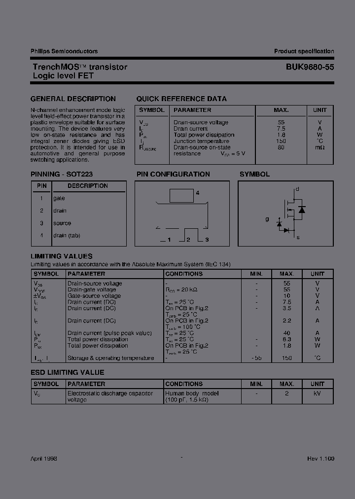 BUK9880-55TR_6394117.PDF Datasheet