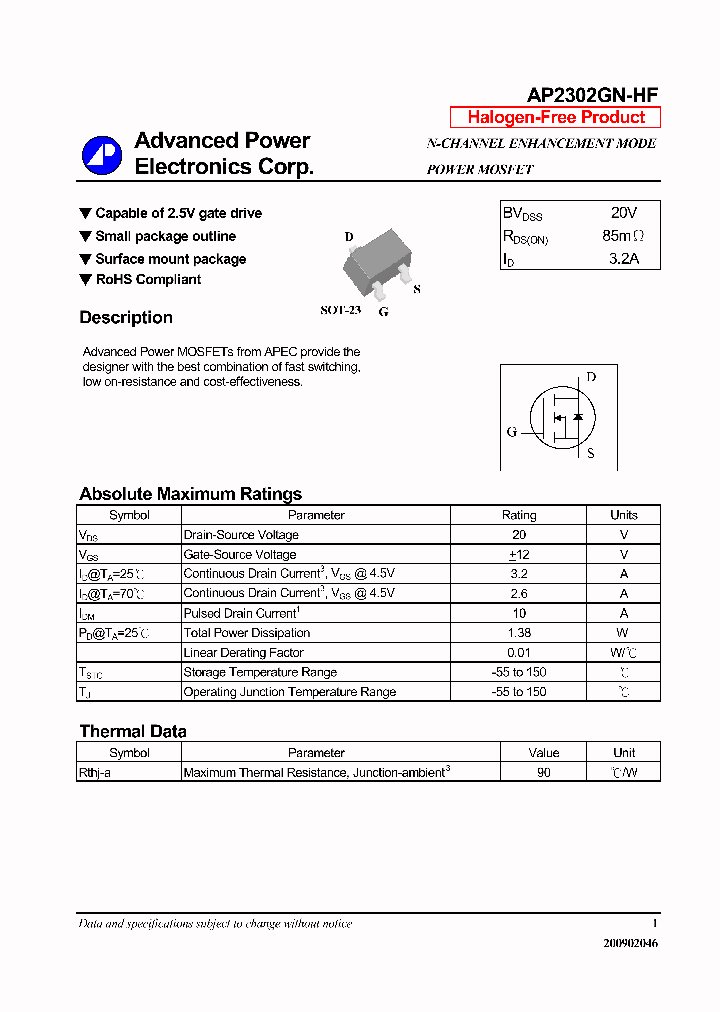 AP2302GN-HF_6400700.PDF Datasheet