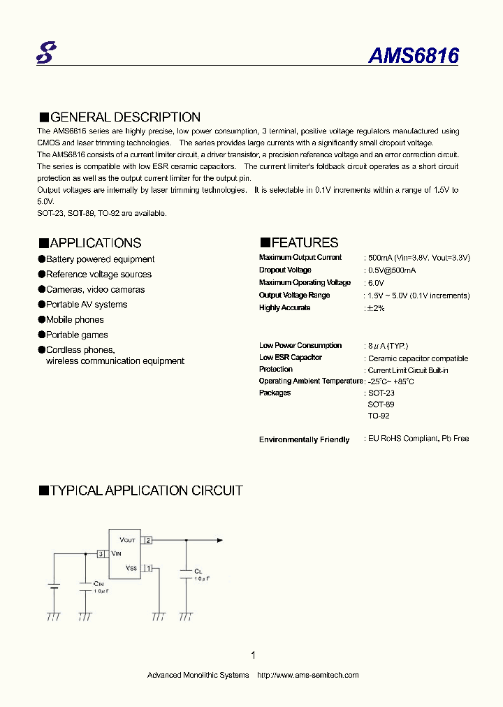 AMS6816_6403191.PDF Datasheet
