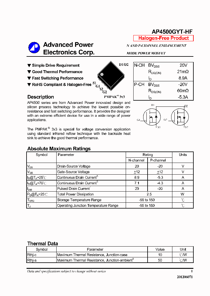 AP4500GYT-HF_6403322.PDF Datasheet