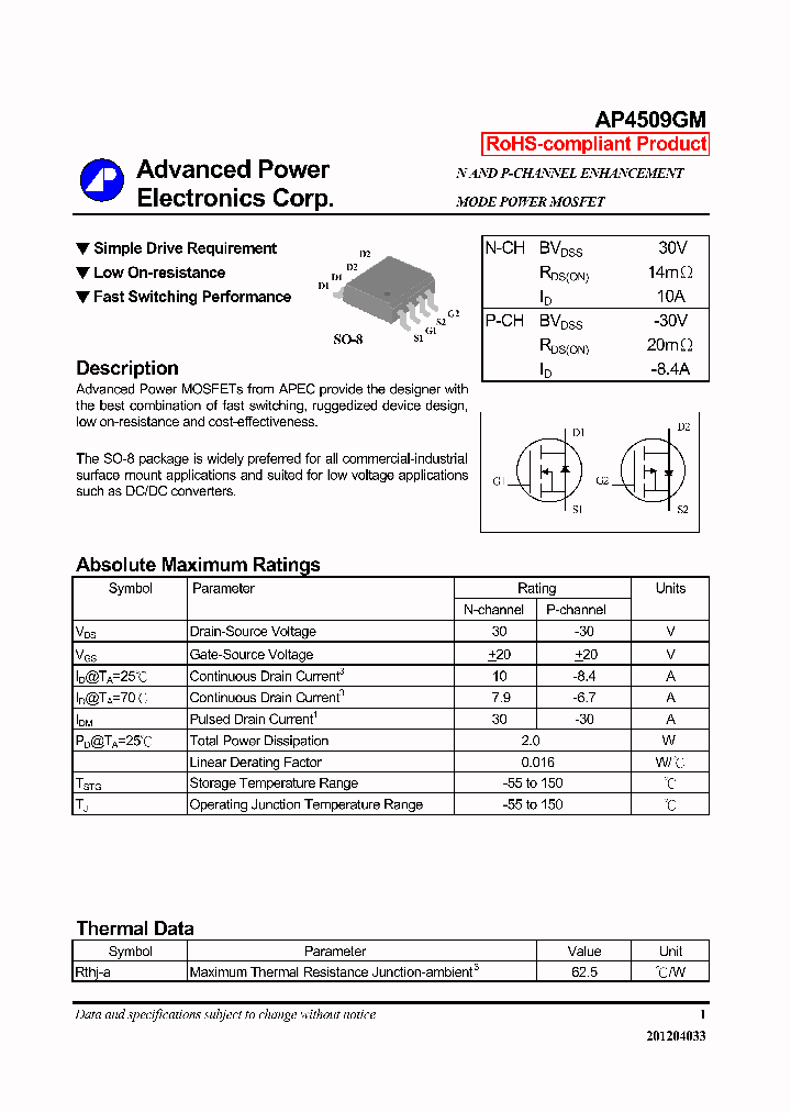 AP4509GM_6403338.PDF Datasheet