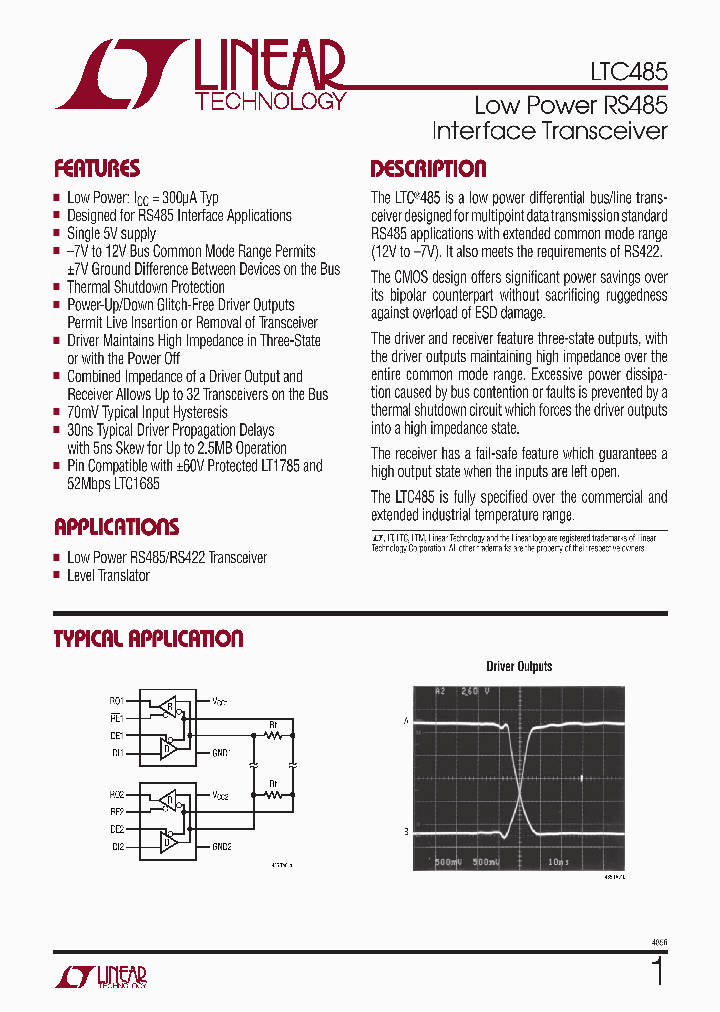 LTC485IN8PBF_6406570.PDF Datasheet