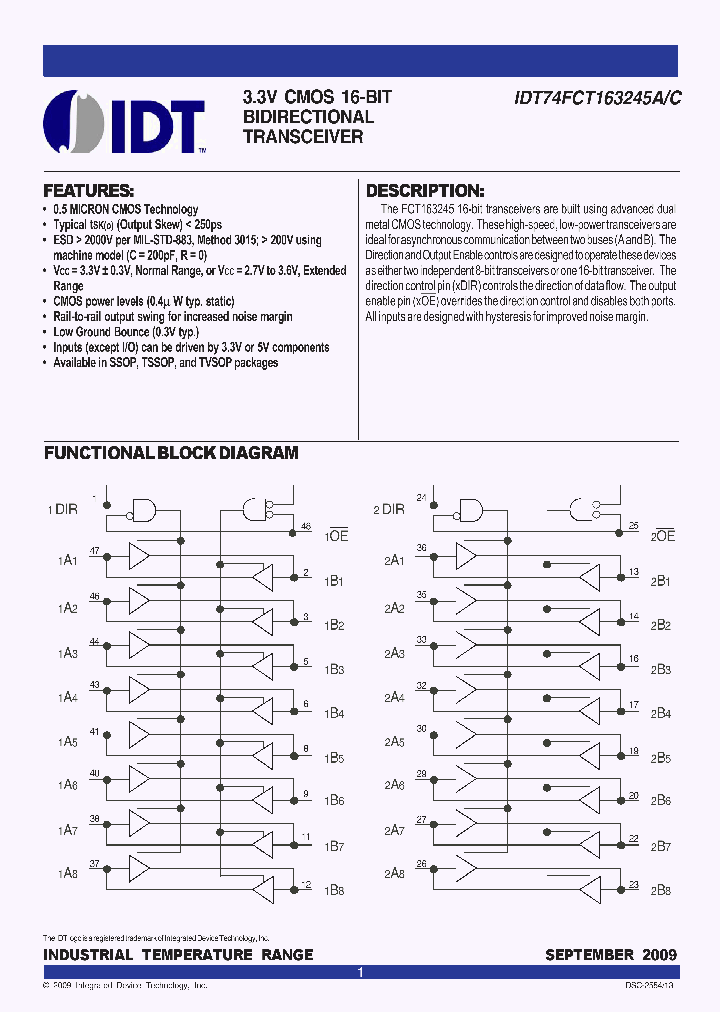 74FCT163245CPA_6409266.PDF Datasheet