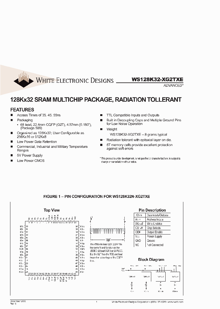 WS128K32N-35G2TME_6404185.PDF Datasheet