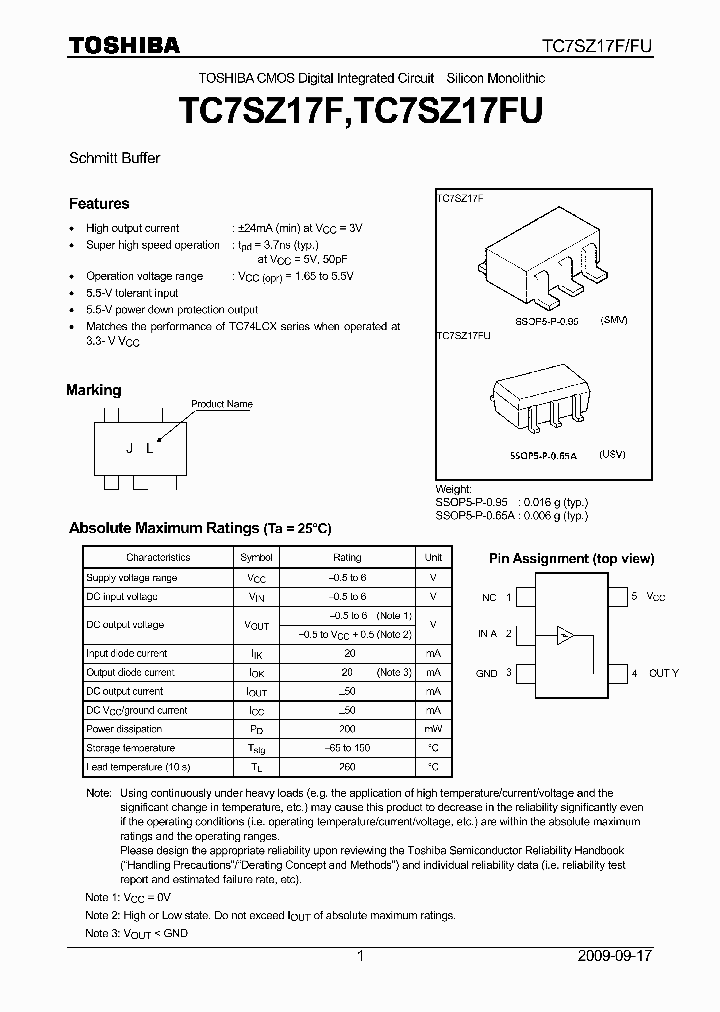 TC7SZ17FU_6414461.PDF Datasheet