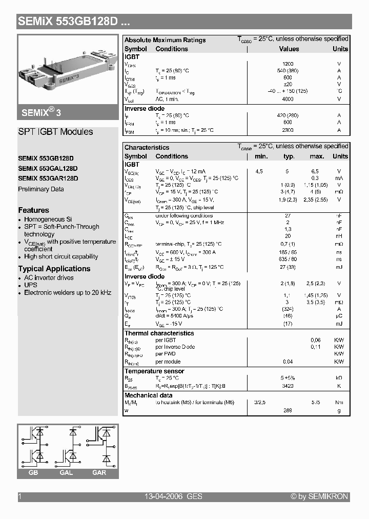 SEMIX553GAR128D_6424264.PDF Datasheet