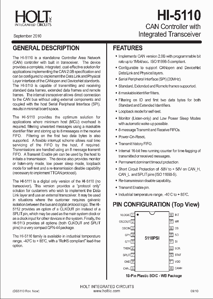 HI-5110PCIF_6431117.PDF Datasheet