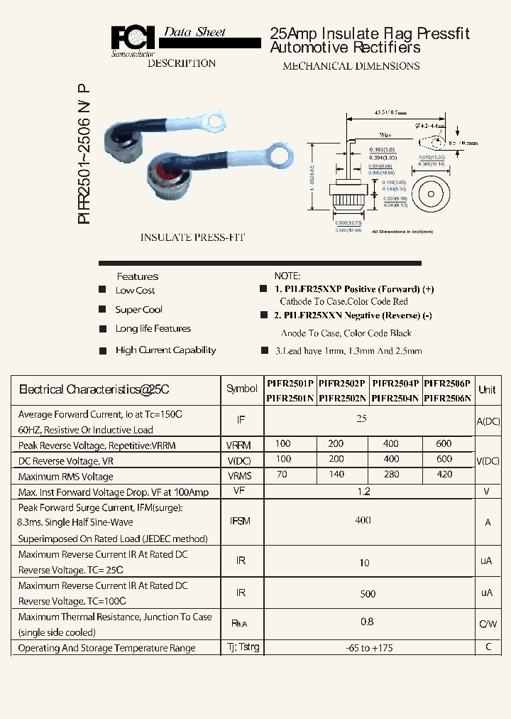 PIFR2501_6435663.PDF Datasheet