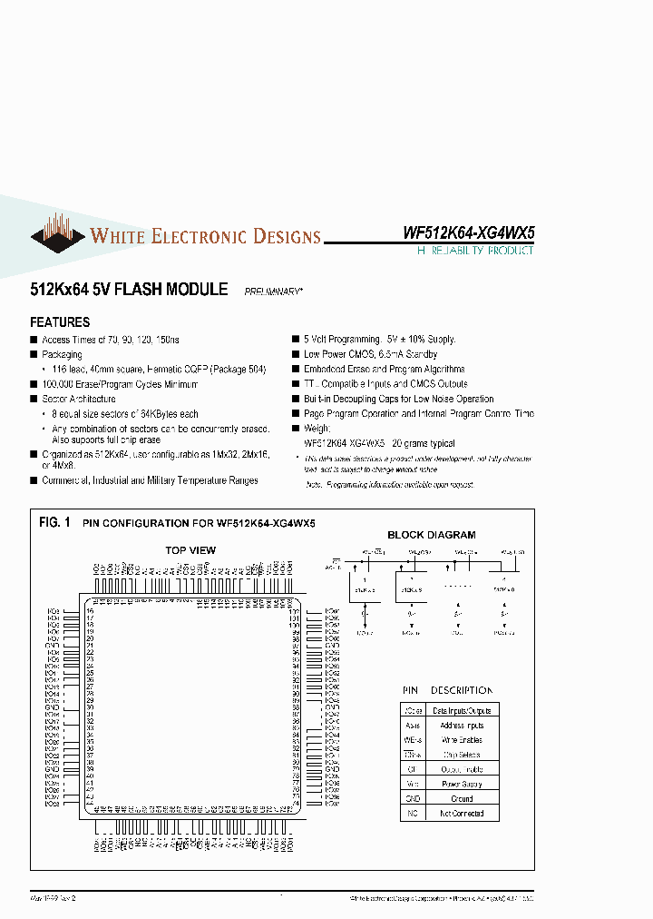 WF512K64-150G4WM5_6437943.PDF Datasheet