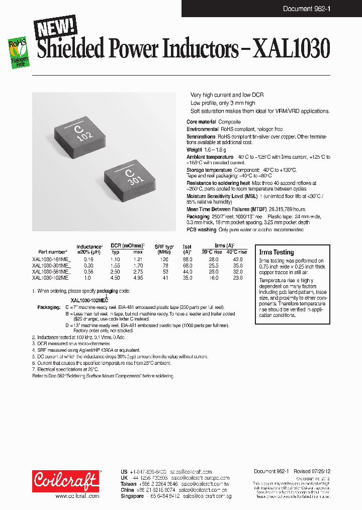 XAL1030-161ME_6436929.PDF Datasheet