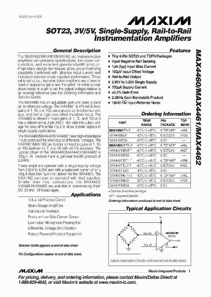 MAX4460ETT-T_6439309.PDF Datasheet