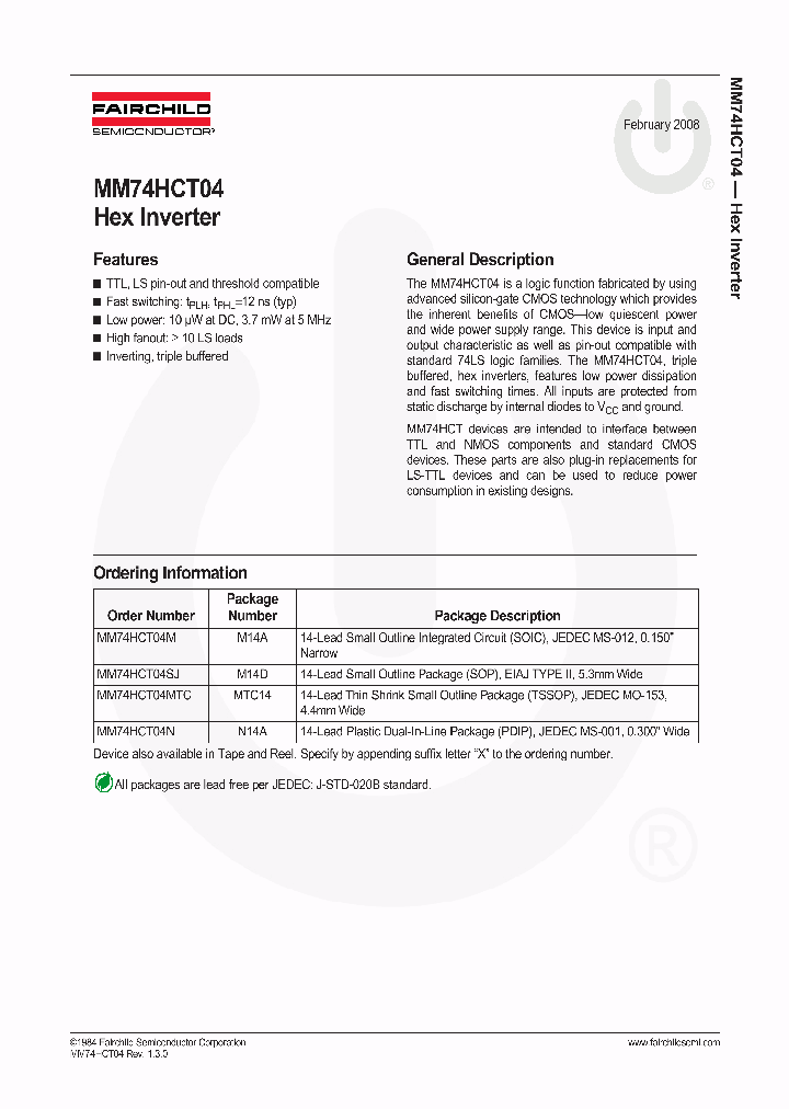 MM74HCT04MTCX_6449868.PDF Datasheet