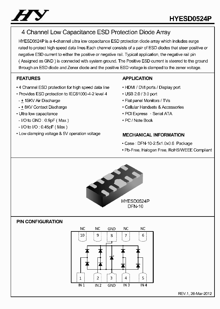 HYESD0524P_6450450.PDF Datasheet