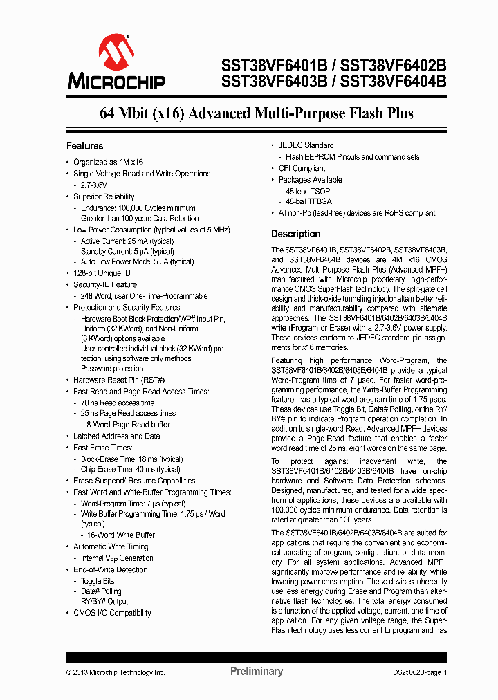SST38VF6401B-70-5I-CD_6451614.PDF Datasheet