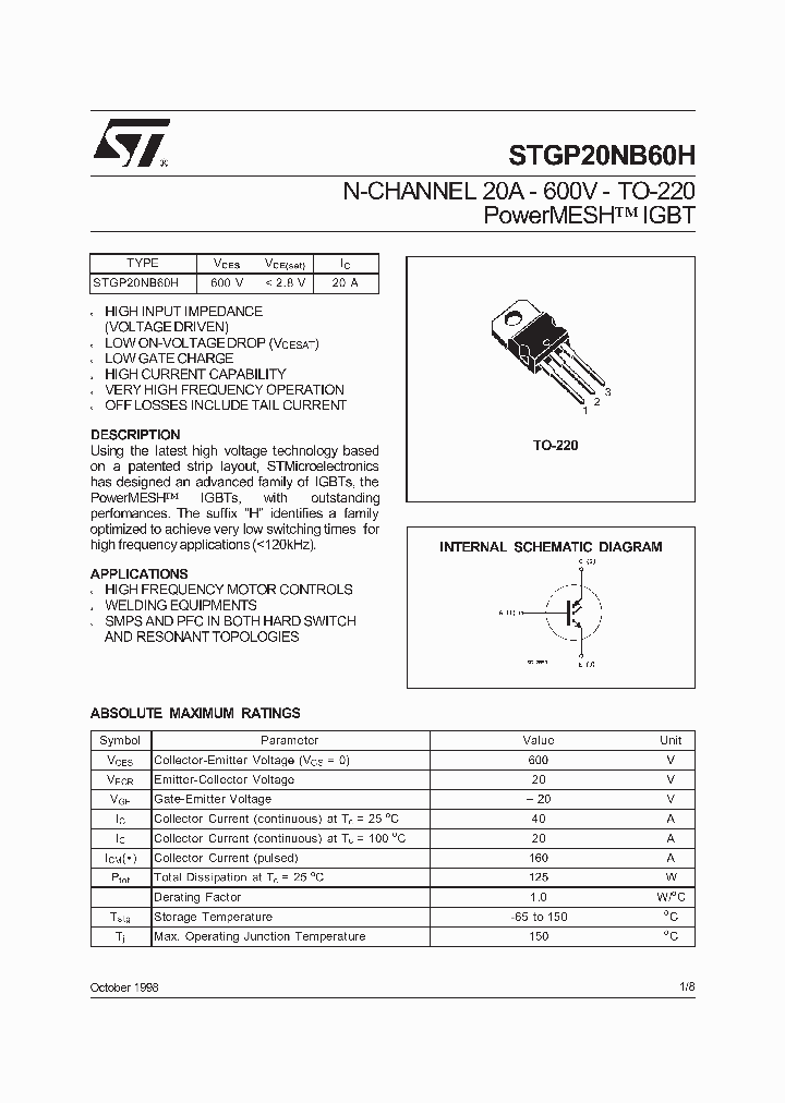 STGP20NB60H_6453765.PDF Datasheet
