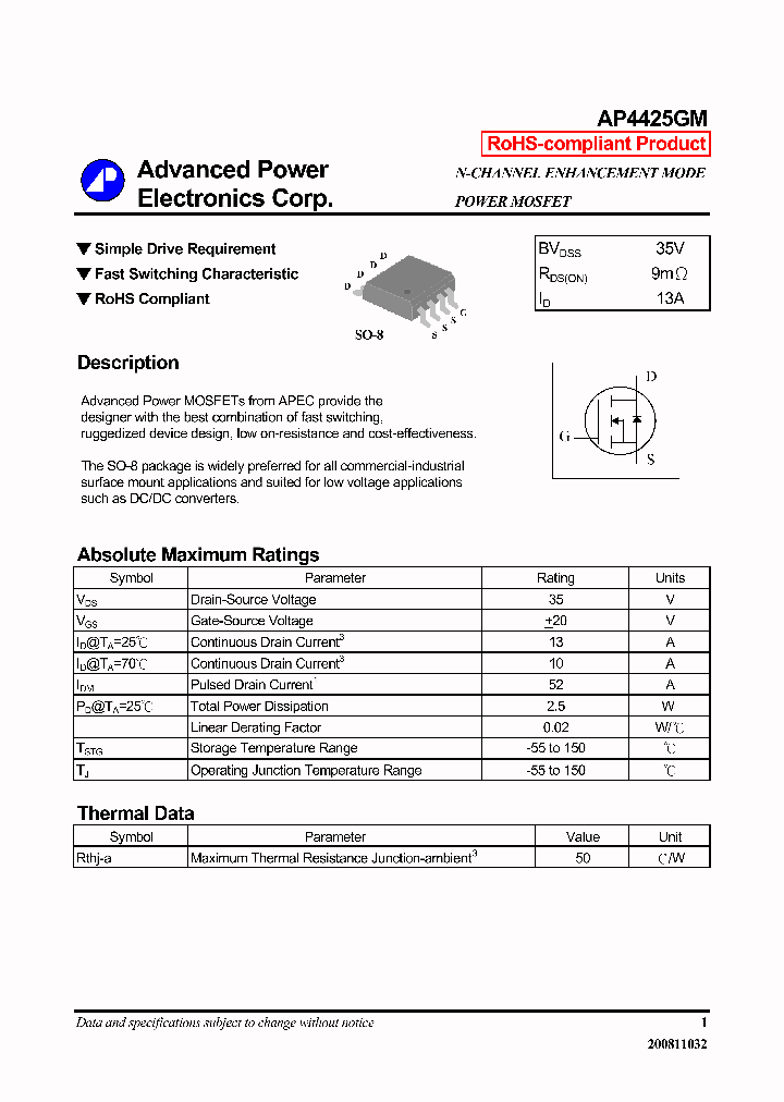 AP4425GM_6457288.PDF Datasheet
