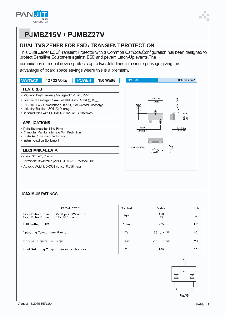 PJMBZ27V_6457436.PDF Datasheet