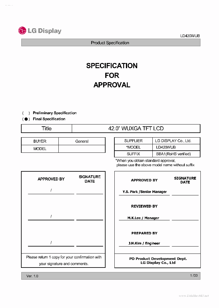 LD420WUB-SBA_6457844.PDF Datasheet