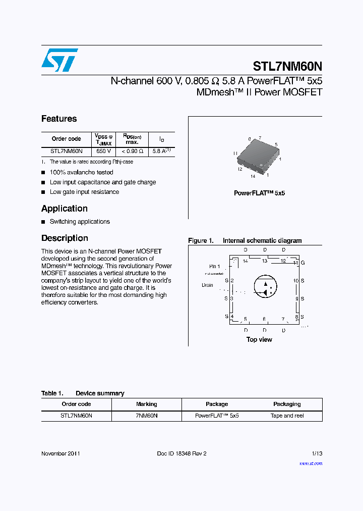 STL7NM60N_6459621.PDF Datasheet