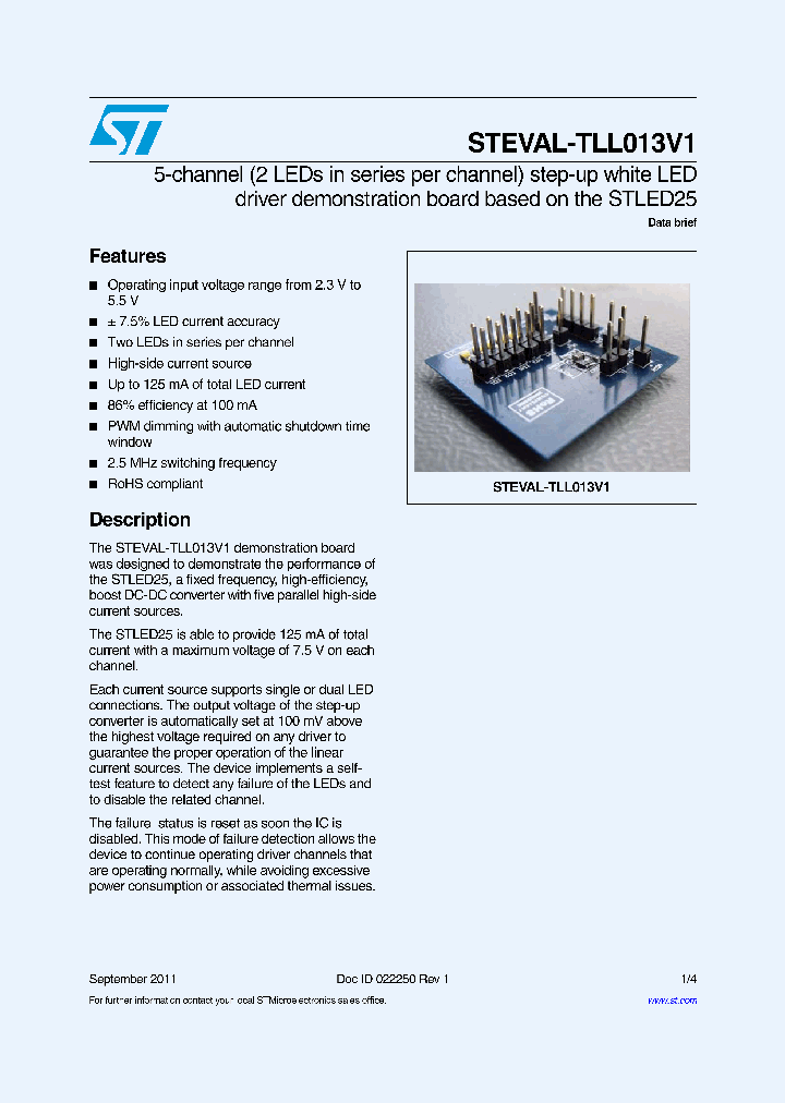 STEVAL-TLL013V1_6464700.PDF Datasheet