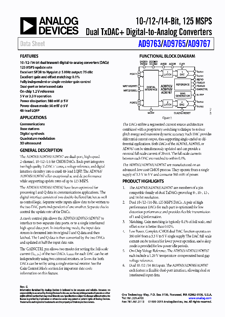 AD9765ASTZRL_6467227.PDF Datasheet
