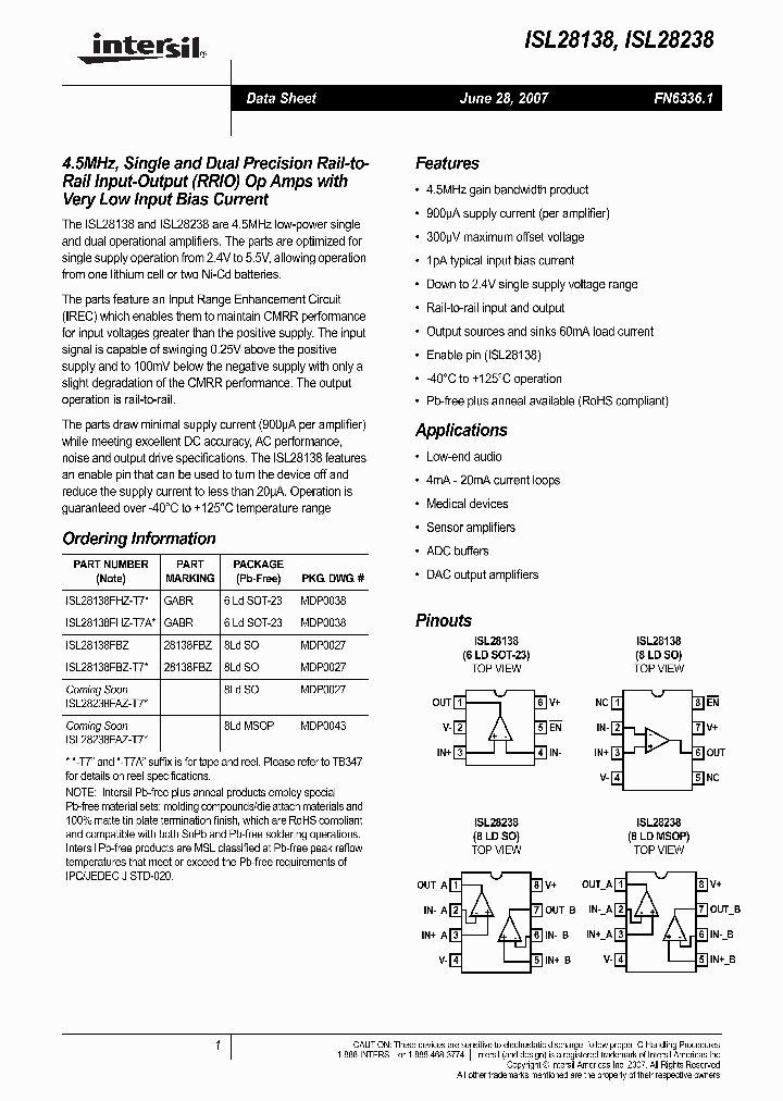 ISL28238_6466826.PDF Datasheet