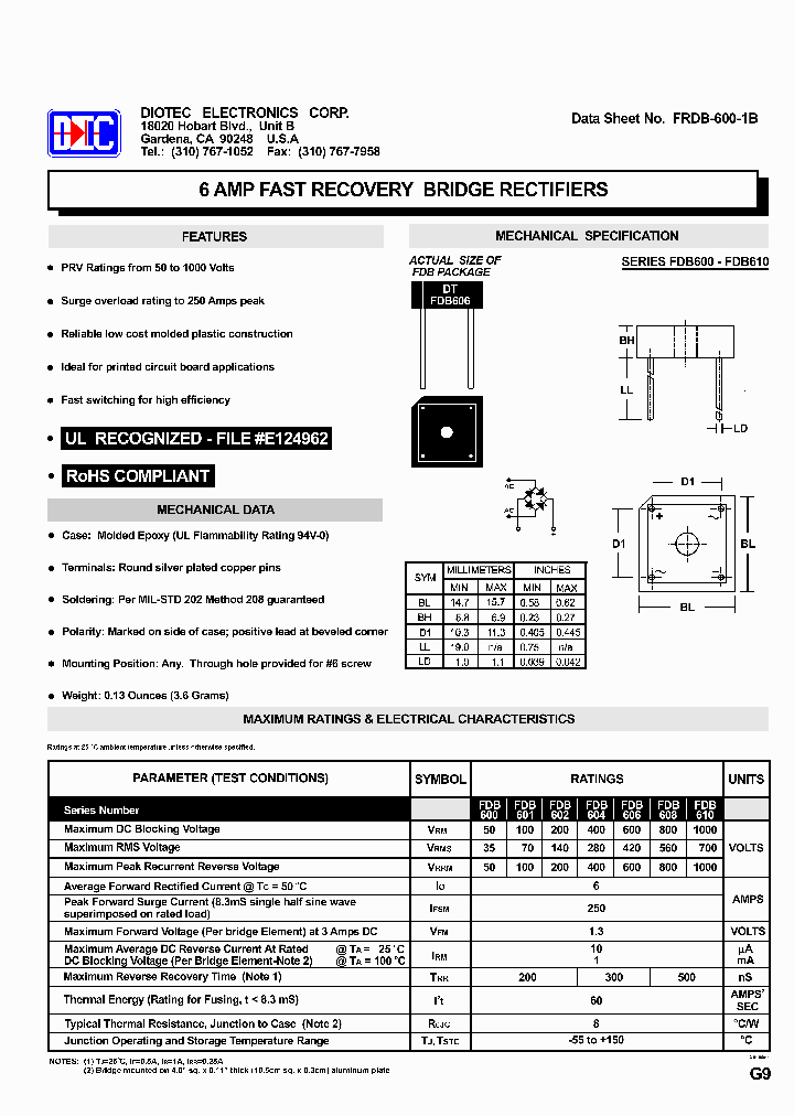FDB604_6470810.PDF Datasheet