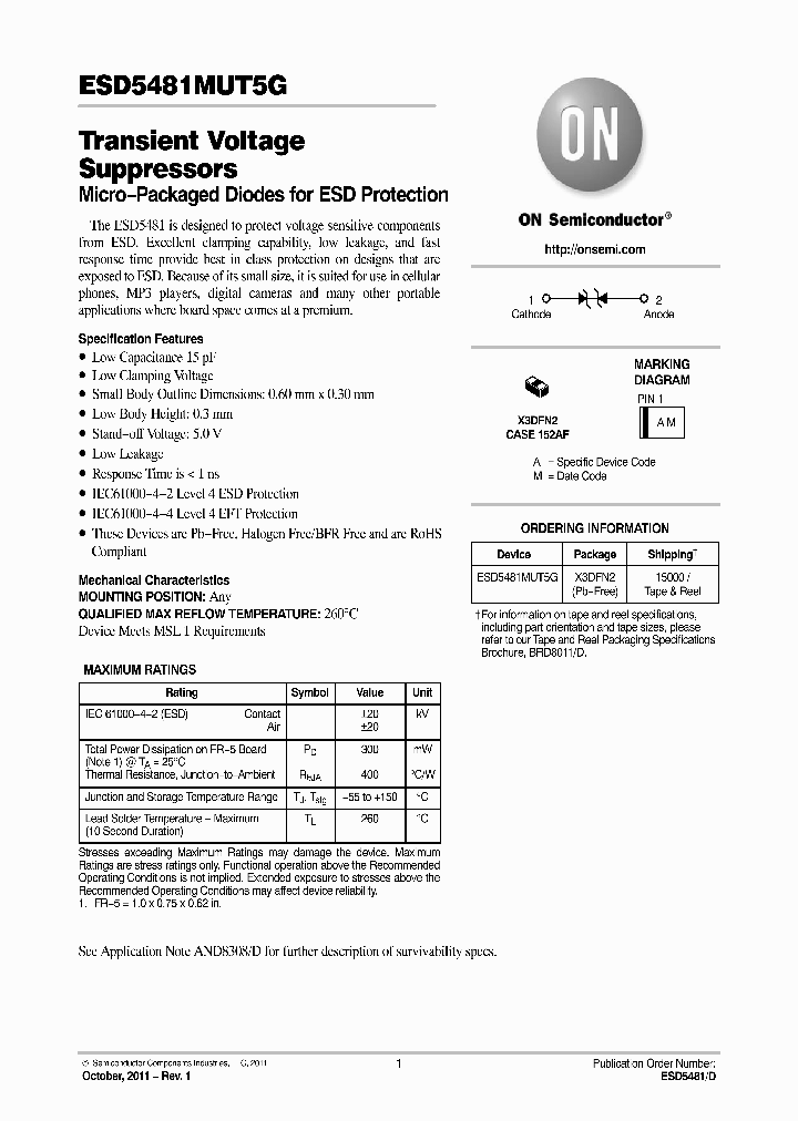 ESD5481MUT5G_6473909.PDF Datasheet
