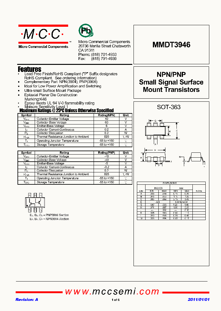 MMDT3946_6478306.PDF Datasheet