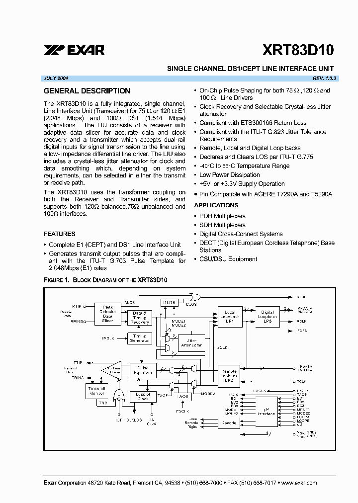XRT83D10IW_6478785.PDF Datasheet