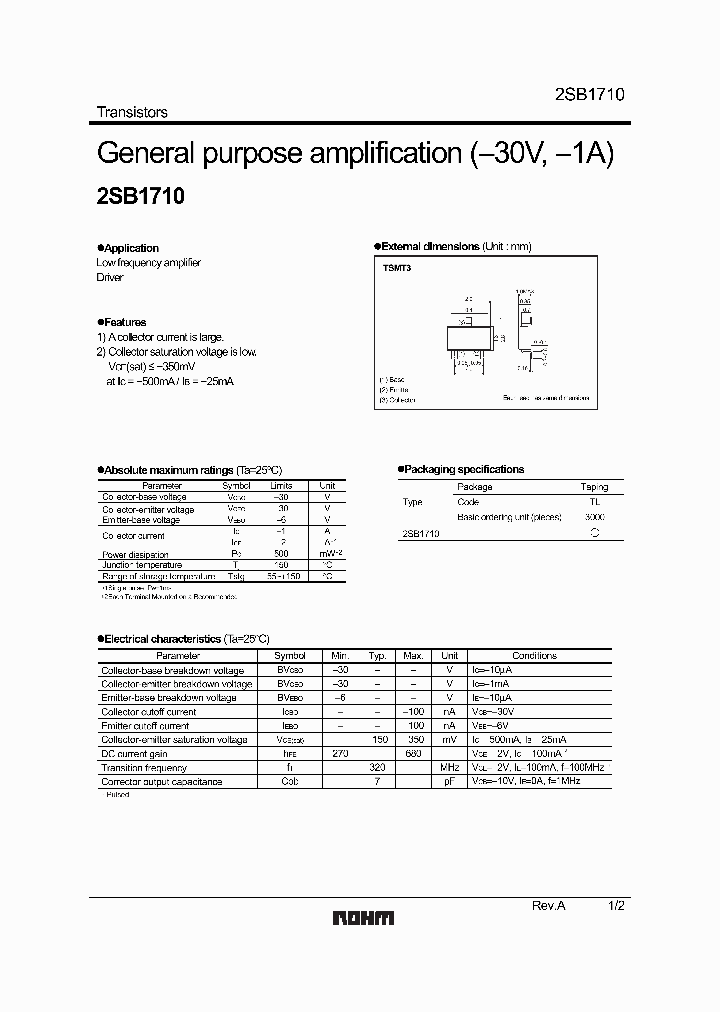 2SB1710TL_6478713.PDF Datasheet