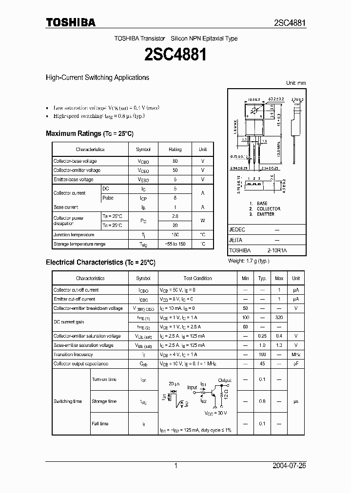 2SC4881_6481599.PDF Datasheet