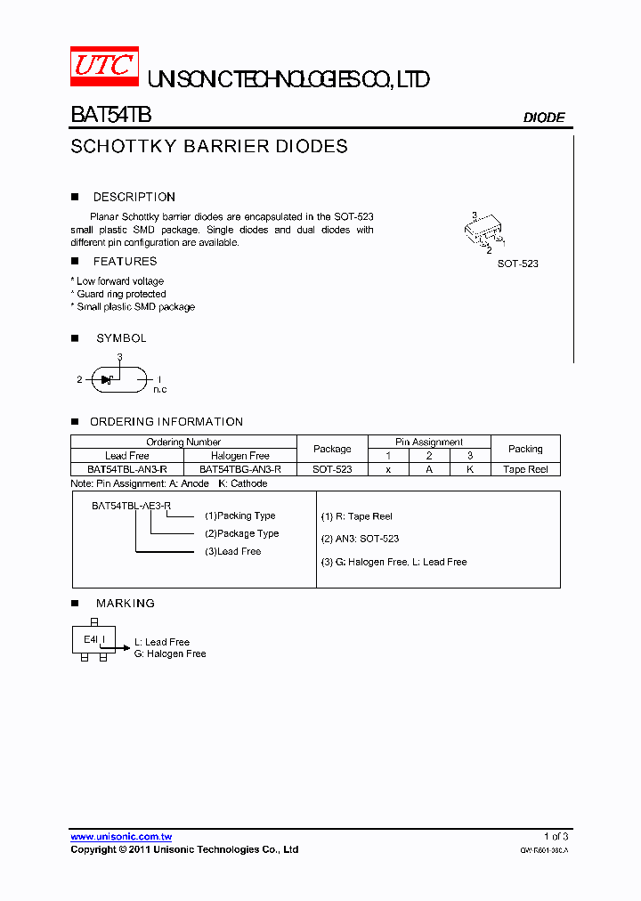 BAT54TBL-AN3-R_6482038.PDF Datasheet