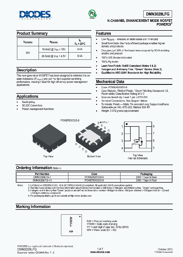 DMN3029LFG_6482333.PDF Datasheet