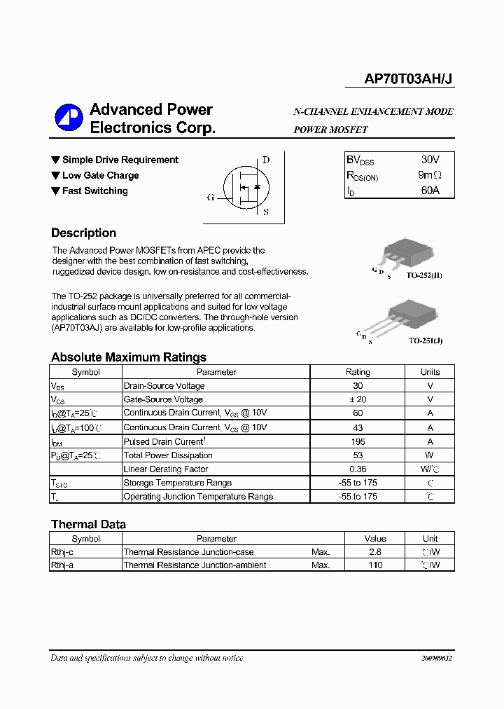 AP70T03AJ_6483749.PDF Datasheet