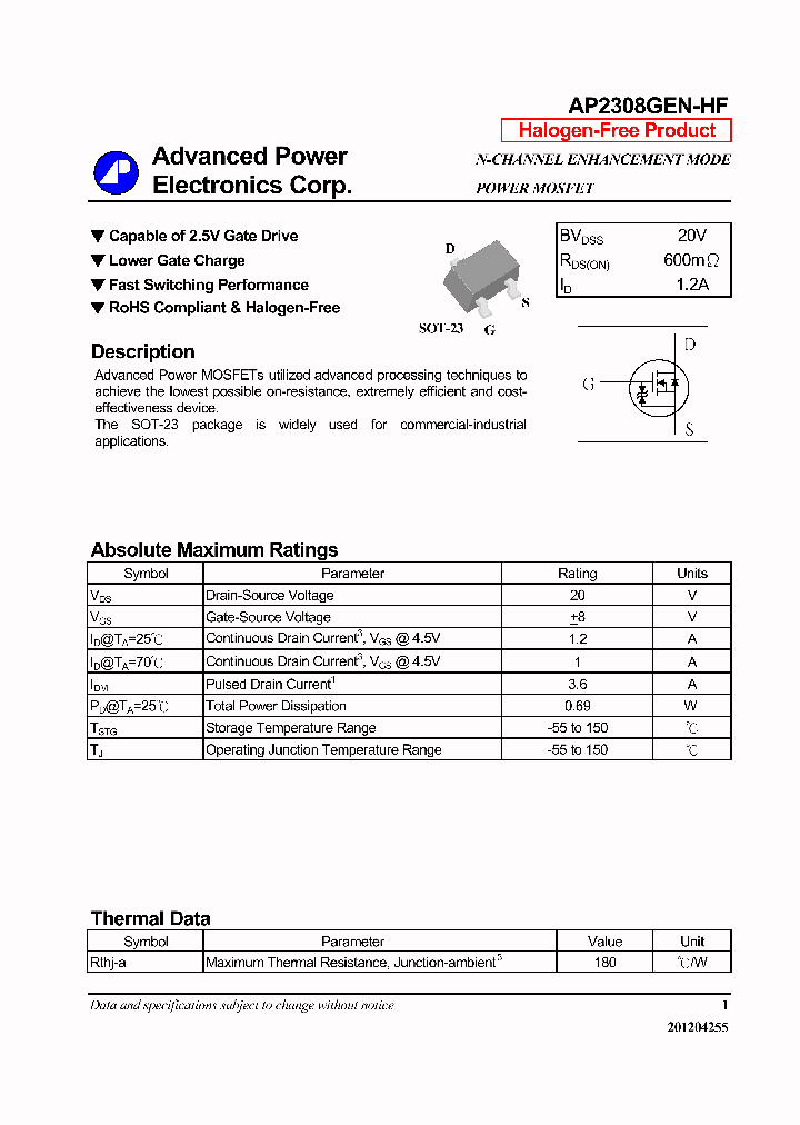 AP2308GEN-HF_6484917.PDF Datasheet