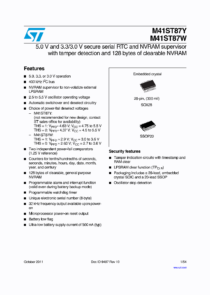 M41ST87W11_6485335.PDF Datasheet