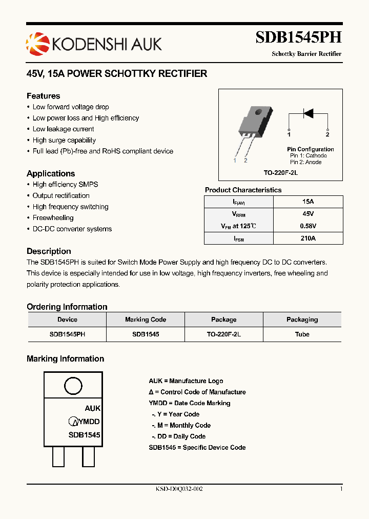 SDB1545PH_6487867.PDF Datasheet