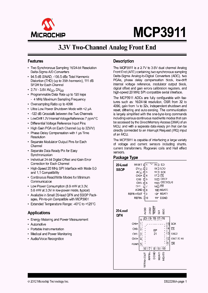 MCP3911A0-EML_6488367.PDF Datasheet