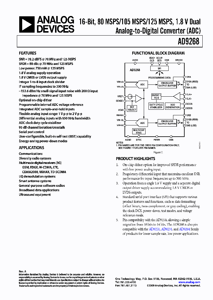 AD9268BCPZRL7-1051_6498063.PDF Datasheet