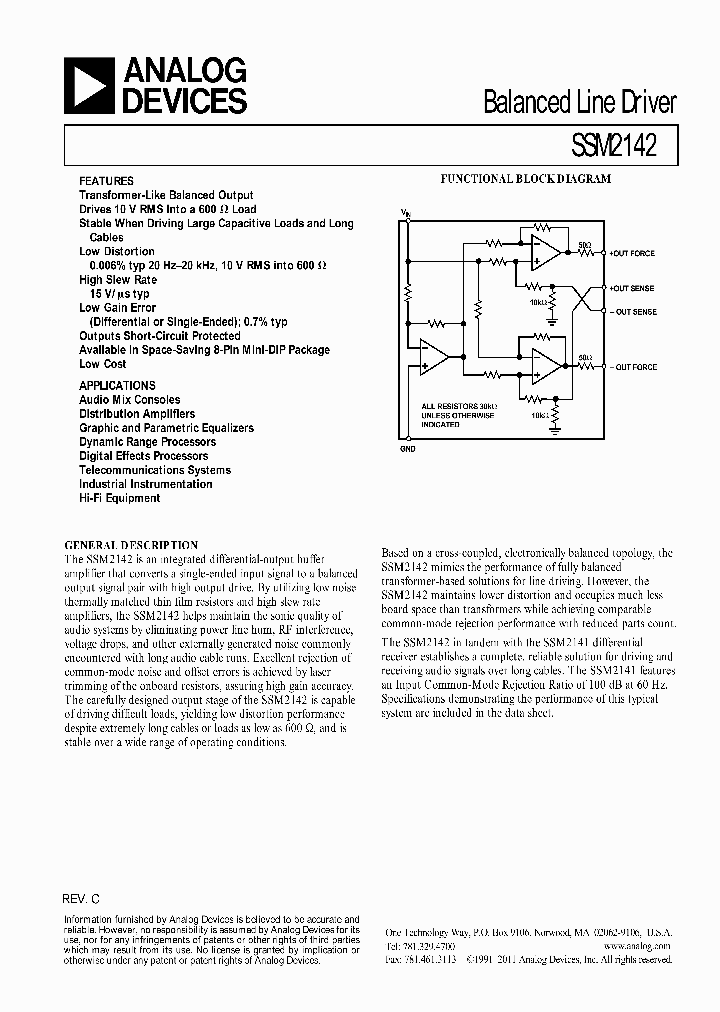 SSM2142PZ_6498933.PDF Datasheet