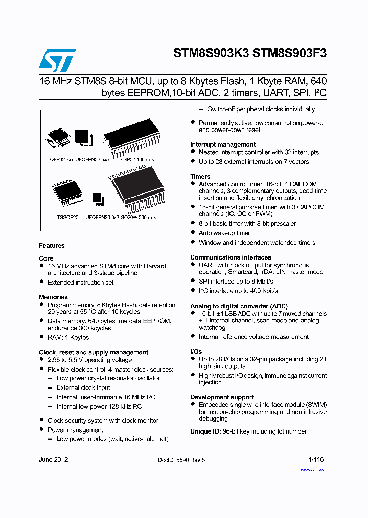 STM8S903K3T6C_6500328.PDF Datasheet