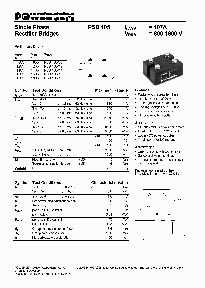 PSB105_6501349.PDF Datasheet