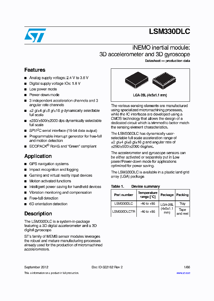 LSM330DLC_6501558.PDF Datasheet